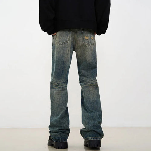 Load image into Gallery viewer, Men's Flare Jeans New American High Street Male Wide Leg Denim Pants Fashion Solid Color Men Bottoms Spring Tide 9W1411
