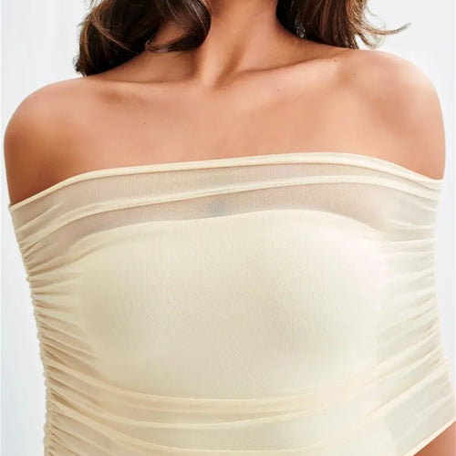 Load image into Gallery viewer, Off-shoulder Backless Sexy Maxi Dress For Women Gown Fashion Mesh Strapless Sleeveless Bodycon Long Dress Elegant
