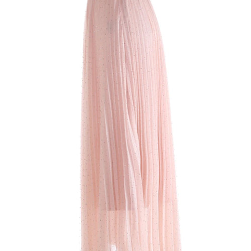 Load image into Gallery viewer, High Elastic Waist Black Pleated Rhinestones Shining Half-body Skirt Women Fashion Tide New Spring Autumn 2025 1DJ1271
