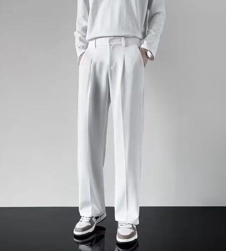 Summer New Fashion Male Suit Pants Straight Leg Male Trousers 2025 Casual Solid Color Men Bottoms Trend Spring 9W1212