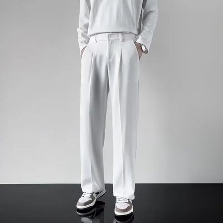 Summer New Fashion Male Suit Pants Straight Leg Male Trousers 2025 Casual Solid Color Men Bottoms Trend Spring 9W1212