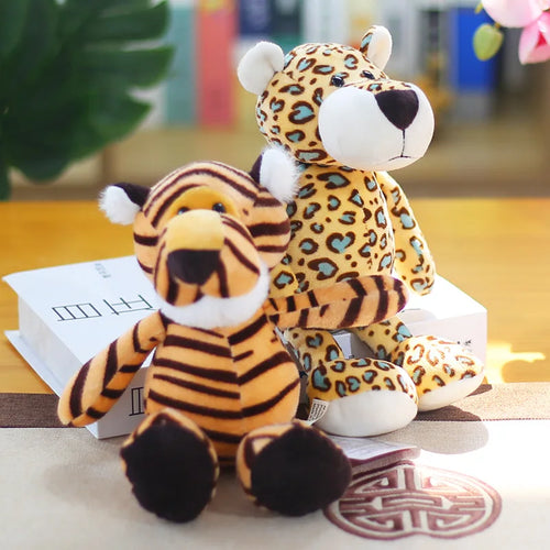 Load image into Gallery viewer, Simulation Forest Animals Plush Toys Stuffed Jungle Series Tiger Lion Monkey Raccoon Giraffe Elephant Dolls for Kids Gifts
