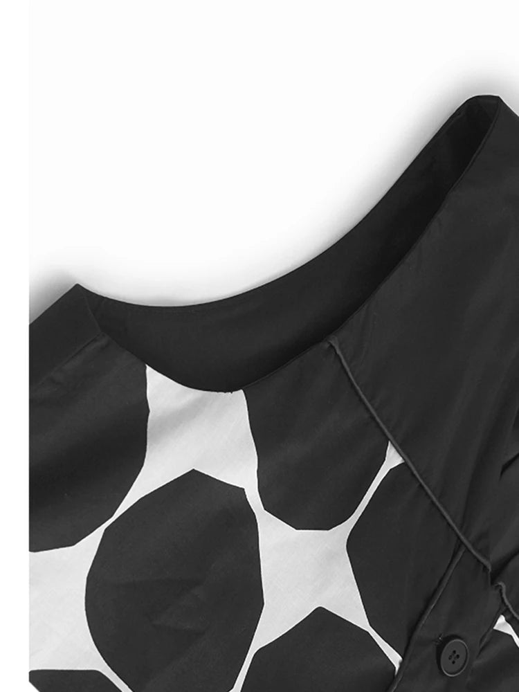 Big Size Black Dot Vest Wide Leg Pants Two Piece Suit New V-Neck Sleeveless Women Fashion Tide Spring Autumn 2025 1DJ1105