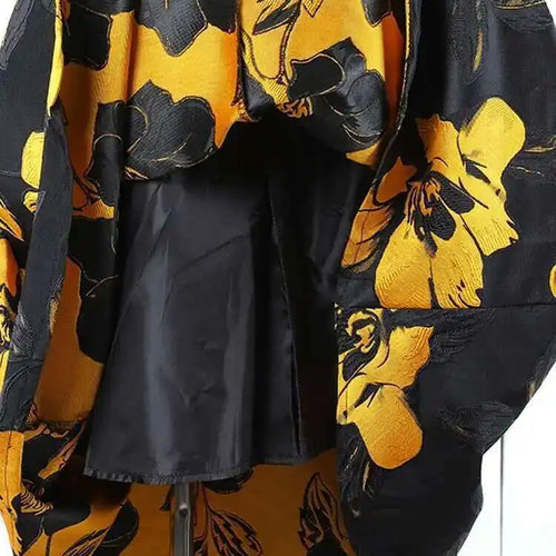 Load image into Gallery viewer, High Waist Black Flower Jacquard Temperament Long Half-body Skirt Women Fashion Tide New Spring Autumn 2025 1DD3182
