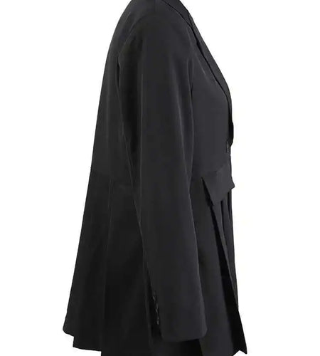 Women White Pleated Buckle Casual Blazer Loose New Lapel Long Sleeve Jacket Fashion Tide Spring Autumn 2025 2DA3933