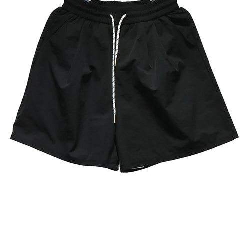 Load image into Gallery viewer, Women White Drawstring Pocket Casual Wide Leg Shorts New High Waist Trousers Fashion Tide Spring Summer 2025 1DJ1389
