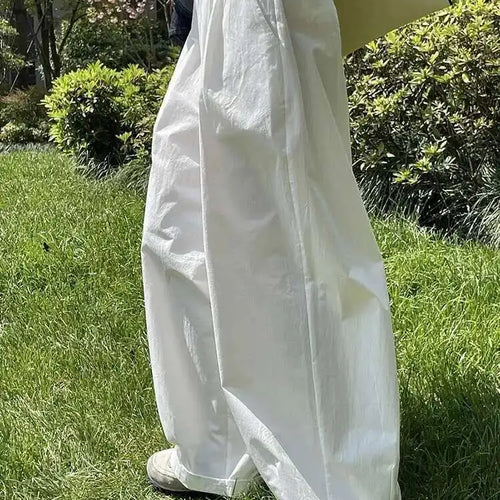 Load image into Gallery viewer, High Elastic Waist White Brief Shaped Long Wide Leg Pants New Trousers Women Fashion Tide Spring Autumn 2025 1DH6470
