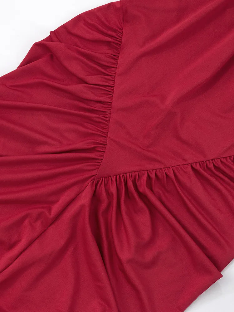 Halter Ruched Sleeveless Sexy Maxi Dress Women Gown Fashion Slim High Waist Evening Club Party Split Long Dress