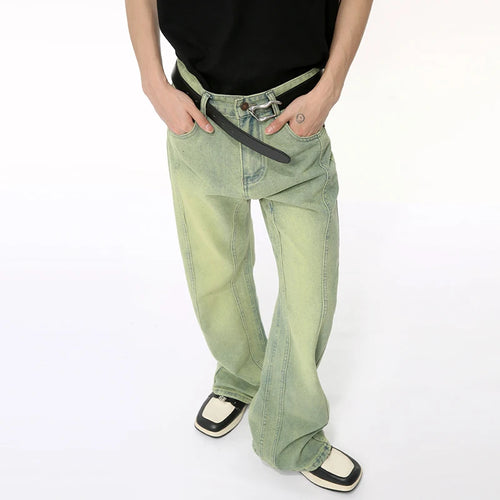 Load image into Gallery viewer, Summer Male Jeans Vintage Worn-out Washing Straight Denim Pants Casual Wide Leg Buttom Loose Korean Style 9C6390
