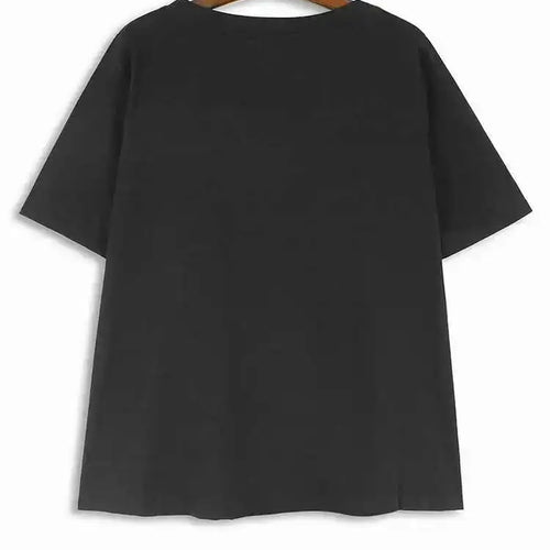 Load image into Gallery viewer, Women Black Dot  Ruffles Big Size Casual T-shirt New Round Neck Short  Sleeve Fashion Tide Spring Summer 2025 1DH5463

