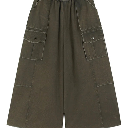 Load image into Gallery viewer, High Waist Caramel Color Denim Burr Pockets Wide Leg Jeans New Women Trousers Fashion Tide Spring Autumn 2025 1DH9668
