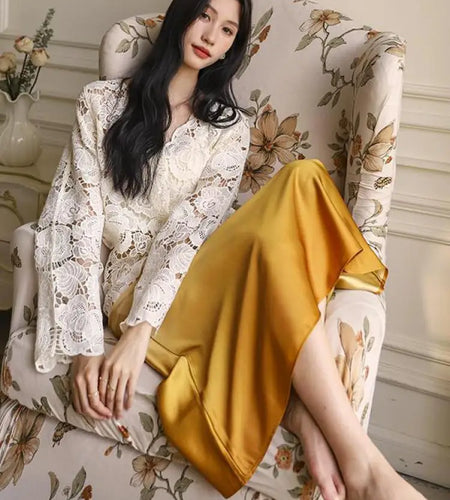 Spring Summer Solid Lace Embroidered V Neck Button Short T Shirt Women French Vintage Elegant Vacation Long Sleeves Cardigan Top