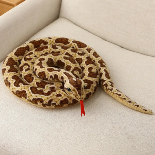 Load image into Gallery viewer, 1pc 200cm/300cm Giant Snakes Plush Toy Simulation Long Golden Python Stuffed Snake Plushie Children Boys Gift Home Decoration
