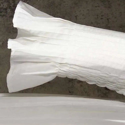 Load image into Gallery viewer, Women White Pleated Elegant Big Size Midi Shirt Dress New V-Neck Long Flare Sleeve Fashion Tide Spring Autumn 2025 1W3260
