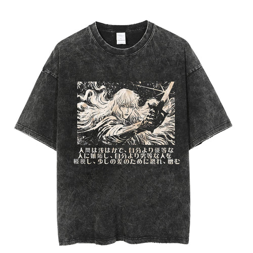 Load image into Gallery viewer, Vintage Washed Tshirts Anime T Shirt Harajuku Oversize Tee Cotton fashion Streetwear unisex top 15v2
