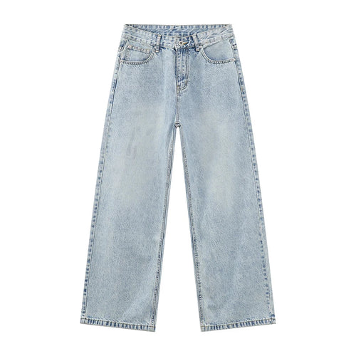 Load image into Gallery viewer, Men&#39;s Jeans Korean New Fashion Washed Style Solid Color Male Trousers Straight Wide Leg Simple Casual Bottoms 2025 9W1681
