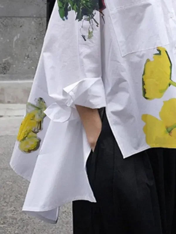 Women‘s Long Sleeves Blouse Shirts with Pockets Summer Spring New Fashion Urban Casual Blouse Tops for Woman