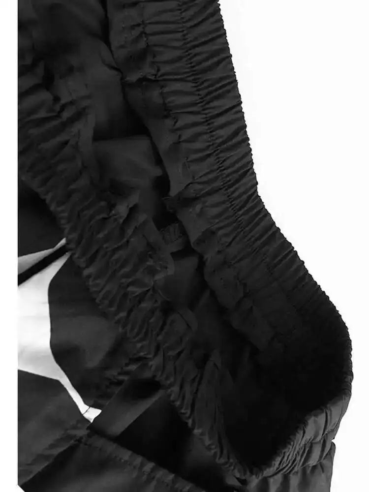 High Elastic Waist Black Dot Printed Irregular A-line Half-body Skirt Women Fashion Tide New Spring Autumn 2025 1DH6191