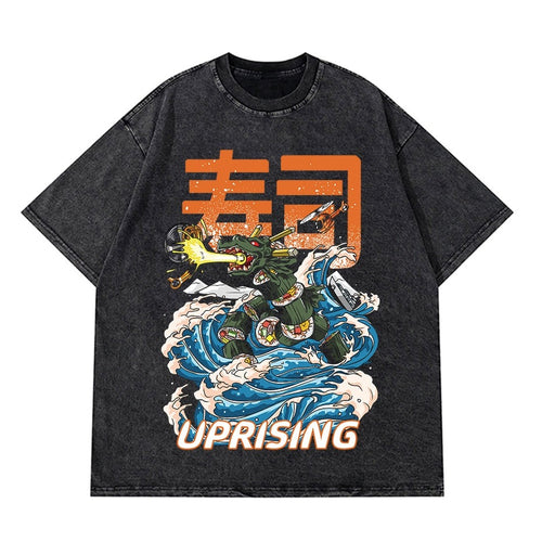 Load image into Gallery viewer, Vintage Washed Tshirts Anime T Shirt Harajuku Oversize Tee Cotton fashion Streetwear unisex top 1
