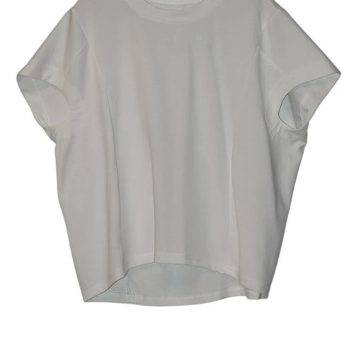 Load image into Gallery viewer, Women Black Irregular Hem Big Size Causal T-shirt New Round Neck Short Sleeve Fashion Tide Spring Summer 2025 1DJ1381
