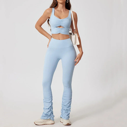 Load image into Gallery viewer, Yoga Sports Bras for Women Slim Fit Square Neck Hollow Out Padded Casual Workout Tank Fitness Crop Top
