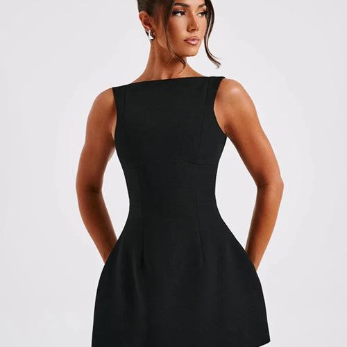 Load image into Gallery viewer, Spring 2024 New Sexy Slim Fit Short Skirt Women's Open Back Tank Top Basic Dress
