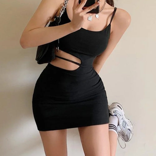 Load image into Gallery viewer, Sexy Bodycon Bcakless Slip Mini Dress White Summer Sundress Korean Fashion Spaghetti Strap Short Dresses Women New In
