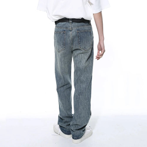 Load image into Gallery viewer, American Style Jeans Fashion Long Wide Leg Denim Pants Zipper Pocket Casual Loose Summer Male Trousers 9C5252
