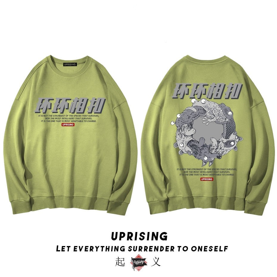 Hoodies, Sweatshirts Hip-hop street unique long-sleeved with interesting personality, rare, European, American and Japanese