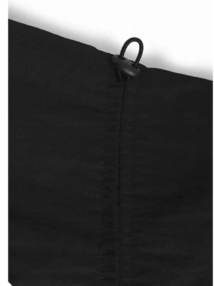 Women Black Big Size Elegant Shirt Dress Brief Pleated Hem New Lapel Long Sleeve Fashion Tide Spring Autumn 2025 1DH9327