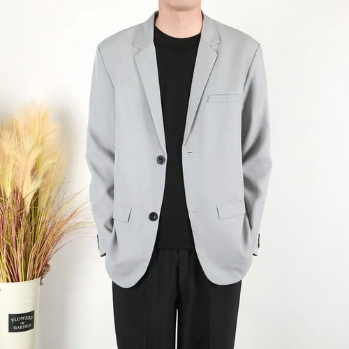 Load image into Gallery viewer, Male Suit Outerwear Highend Casual Men's Loose  Turn-down Collar Cool Trendy New Korean Fashionable Tide Suits 9W1214

