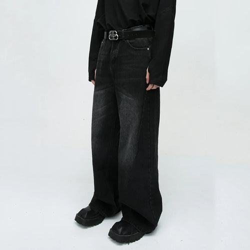 Load image into Gallery viewer, Summer New American Washed Straight Leg Jeans Trendy Retro Loose Fitting Men Bottoms 2025 Casual Gradient Color 9C9297
