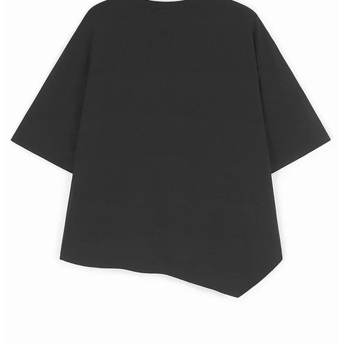 Load image into Gallery viewer, Black Dot T-shirt Hollow Out Skirt Two Pieces Suit New Round Neck Short Sleeve Women Fashion Spring Summer 2025 1DJ1100
