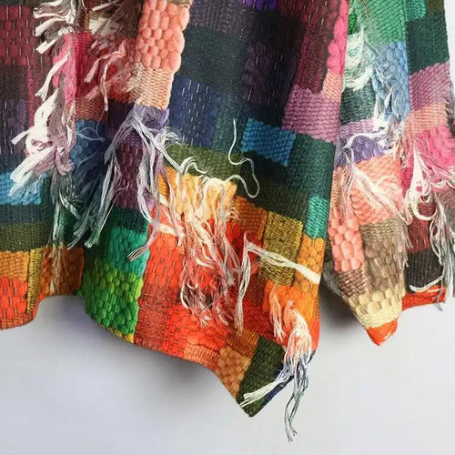 Load image into Gallery viewer, Orange Tassels Big Size Knitting Sweater Round Neck Long Sleeve Women Pullovers New Fashion Spring Autumn 2025 1DH8490
