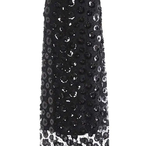 Load image into Gallery viewer, High Elastic Waist Black Nailed Sequins Mesh Elegant  Half-body Skirt Women Fashion Tide New Spring Autumn 2025 1DH9911
