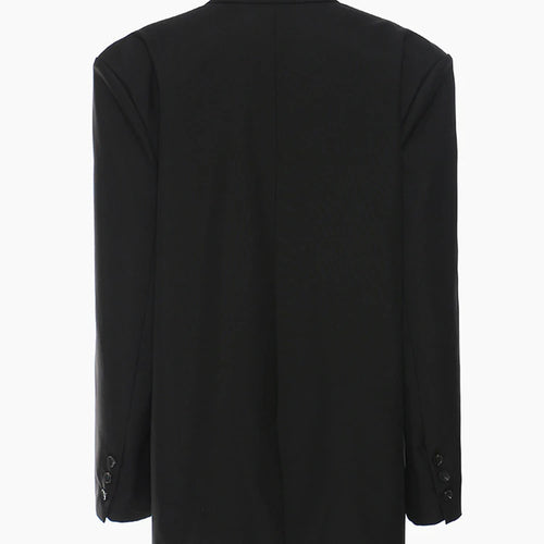 Load image into Gallery viewer, Women Topstitched Cross Big Size Blazer New Lapel Long Sleeve Loose Fit Jacket Fashion Tide Spring Autumn 2025 1DE9036
