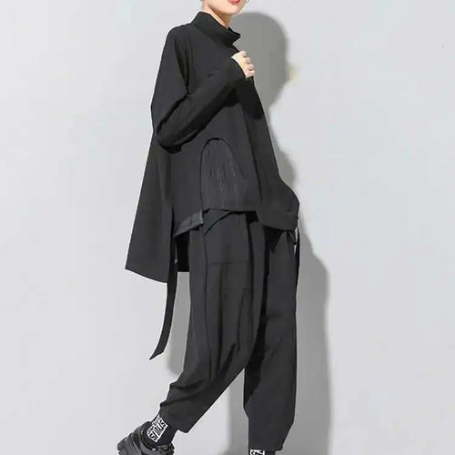 Load image into Gallery viewer, High Elastic Waist Black Pockets Casual Harem Pants New Loose Fit Trousers Women Fashion Tide Spring Autumn 2025 1DF4686
