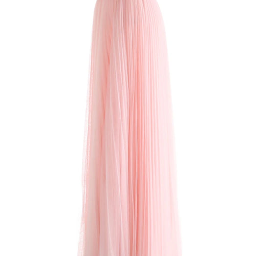 Load image into Gallery viewer, High Elastic Waist Rose Red Mesh Pleated Elegant  A-line Half-body Skirt Women Fashion Tide New Spring Autumn 2025 1DJ1079
