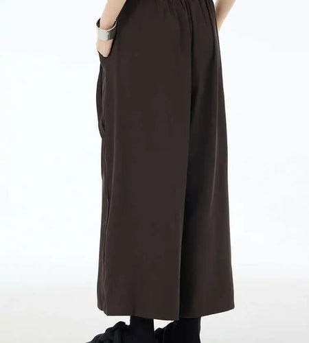 High Elastic Waist Black Irregular Pleated Long Wide Leg Pants New Trousers Women Fashion Tide Spring Autumn 2025 1DH6134