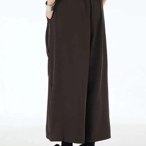 Load image into Gallery viewer, High Elastic Waist Black Irregular Pleated Long Wide Leg Pants New Trousers Women Fashion Tide Spring Autumn 2025 1DH6134
