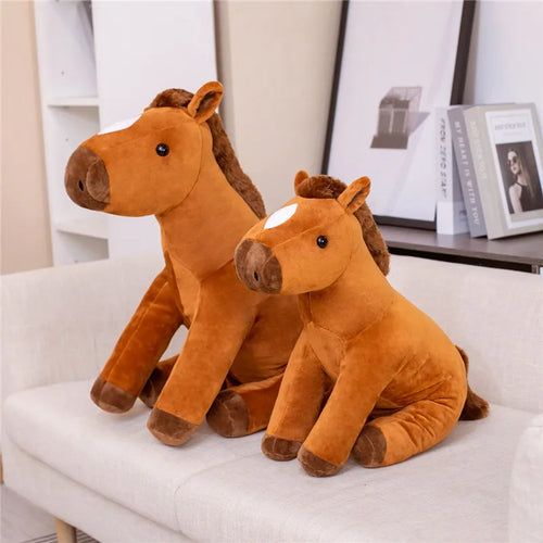 Load image into Gallery viewer, 1pc 60/80cm New Arrive High Quality Kawaii Horse Plush Toys Stuffed Animal Doll Baby Kids Birthday Gift Home Room Decor
