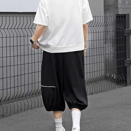 Load image into Gallery viewer, Women White Irregular Pocket Big Size Casual T-shirt New Round Neck Short Sleeve Fashion Tide Spring Summer 2025  1DJ0620
