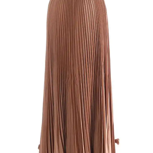 Load image into Gallery viewer, High Elastic Waist Wine Red Bow Spliced Pleated Elegant Half-body Skirt Women Fashion Tide New Spring Autumn 2025 1DH9840
