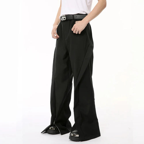 Load image into Gallery viewer, Male Suit Pants New Three-dimensional Deconstructed Zippers Design Boot Cut Men‘s Trousers Summer Trendy 9C6681
