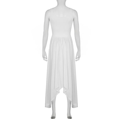 Load image into Gallery viewer, Streetwear White Tank Long Dress Holidays Basic Fashion Sleeveless Folds A-Line Summer Dress Female Korean Beach New
