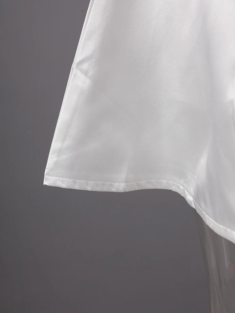 Women White Lace Rhinestones Elegant Slim Mini Dress New Round Neck Short Sleeve Fashion Tide Spring Summer 2025 CPG2980