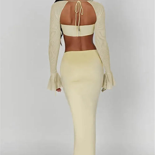 Load image into Gallery viewer, Thickened Fabric Sexy Maxi Skirt Women 2023 Autumn Winter New Solid High Waist Skinny Club Party Long Skirt Elegant
