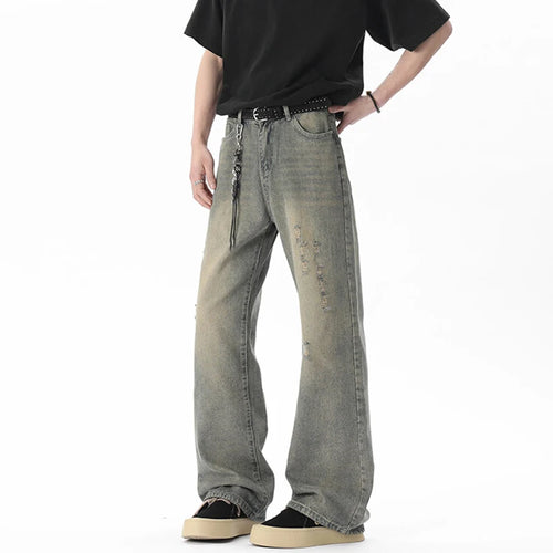 Load image into Gallery viewer, Men&#39;s Jeans New Summer American High Street Style Washed Micro Flared Trendy Gradient Color Simple Male Clothing 9W1807
