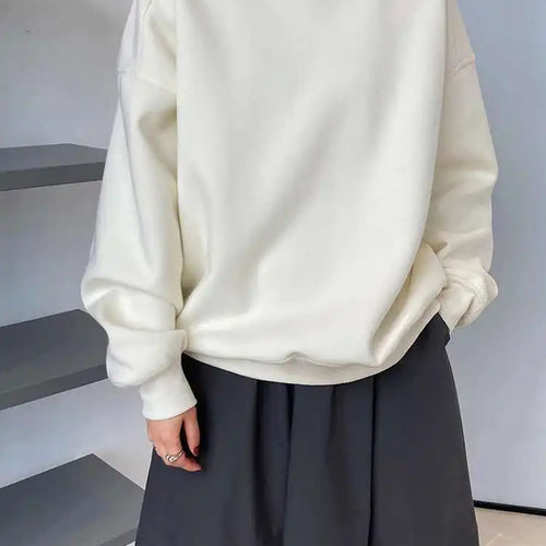 Load image into Gallery viewer, Red Apricot Casual Plain Sweatshirt New Round Neck Long Sleeve Women Big Size Fashion Tide Spring Autumn 2025 1DH6655

