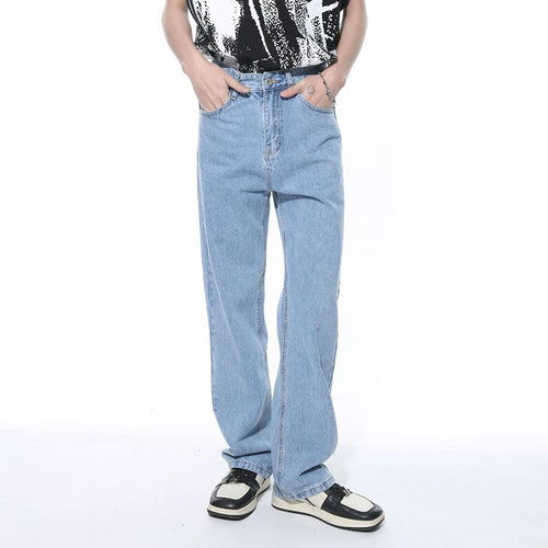 Load image into Gallery viewer, Jeans Simple Style Fashion Casual 2024 Summer Pocket Zipper Men&#39;s Straight Leg Trousers Loose Male Denim Pants 9C5377
